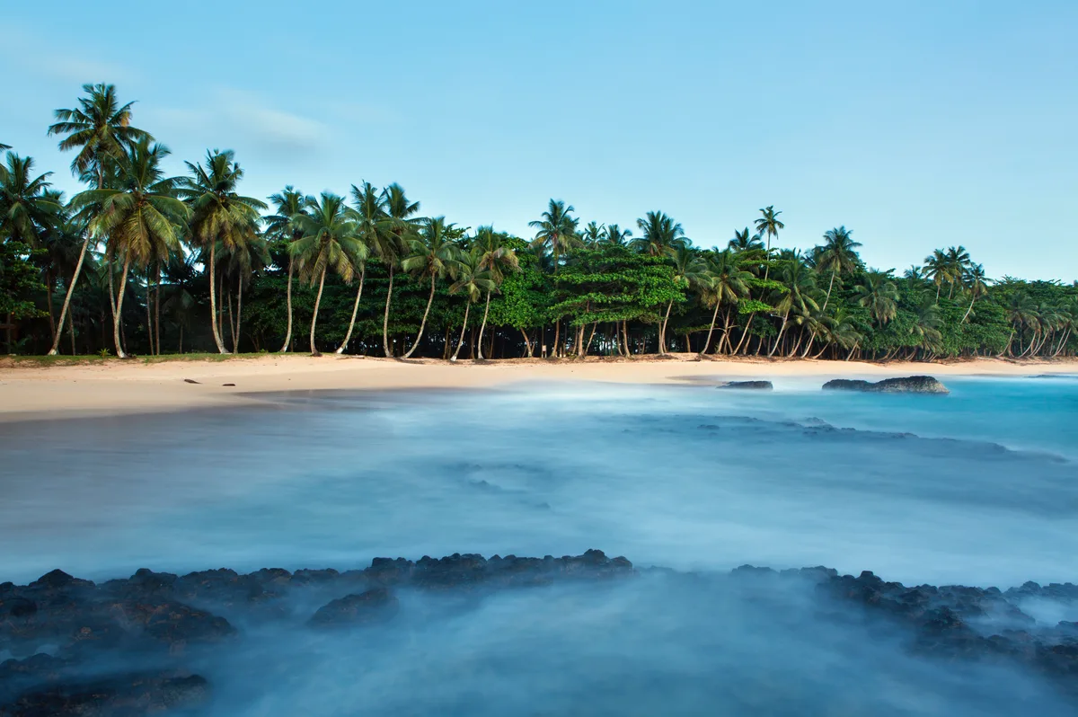 Crépuscule sur la Plage Jalé, Sao Tomé